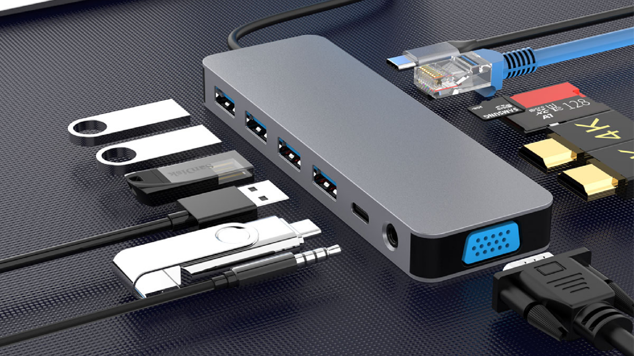 13-in-1 Docking Station with Dual HDMI