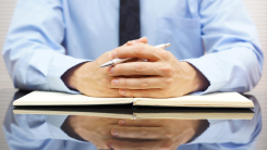 Businessman hands closeup