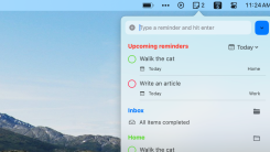 It's a standard Mac reminders list, but in the menu bar