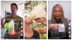 Screenshots of people promoting raw milk on TikTok. One is Gwyneth Paltrow