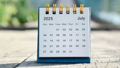 a calendar showing july 2025