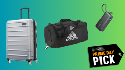 Featured suitcase, duffel bag, and portable charger.