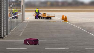 Lost luggage at airport 