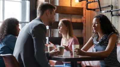 People at a speed dating event