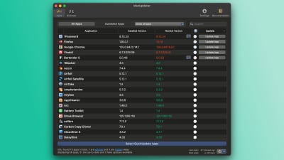 A screenshot of MacUpdater on a Mac.