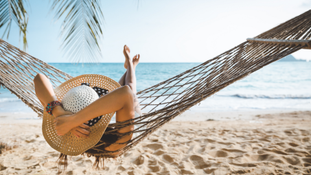 Woman relaxing on vacation