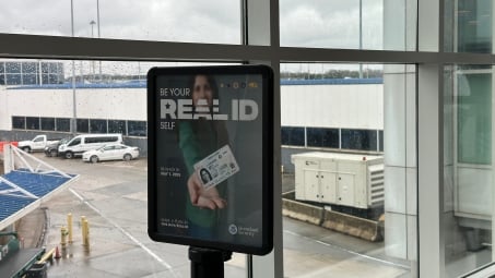 Real ID sign at airport 