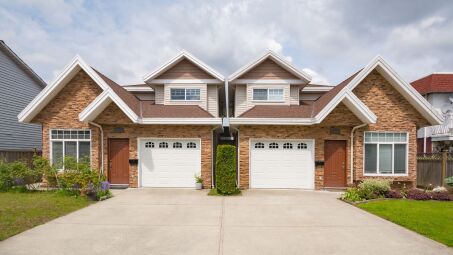 A suburban duplex home