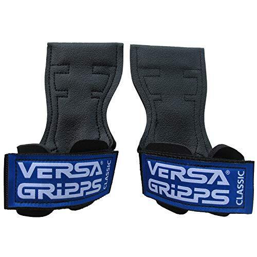 Versa Gripps® Classic, Made in the USA, Wrist Straps for Weightlifting Alternative, the Best Training Accessory, Blue, S