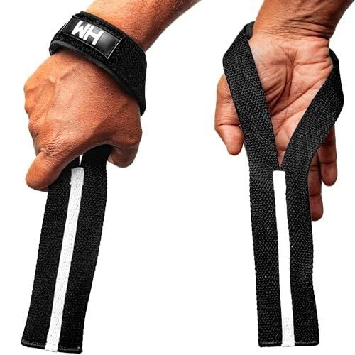 Weightlifting House Elite Wrist Straps with Neoprene Padding - Hand Wraps for Olympic Lifting, Snatch, Pulls, and Deadlift Straps - Grip Strength Trainer, Weight lifting, Wrist Wraps, Exercise Bands