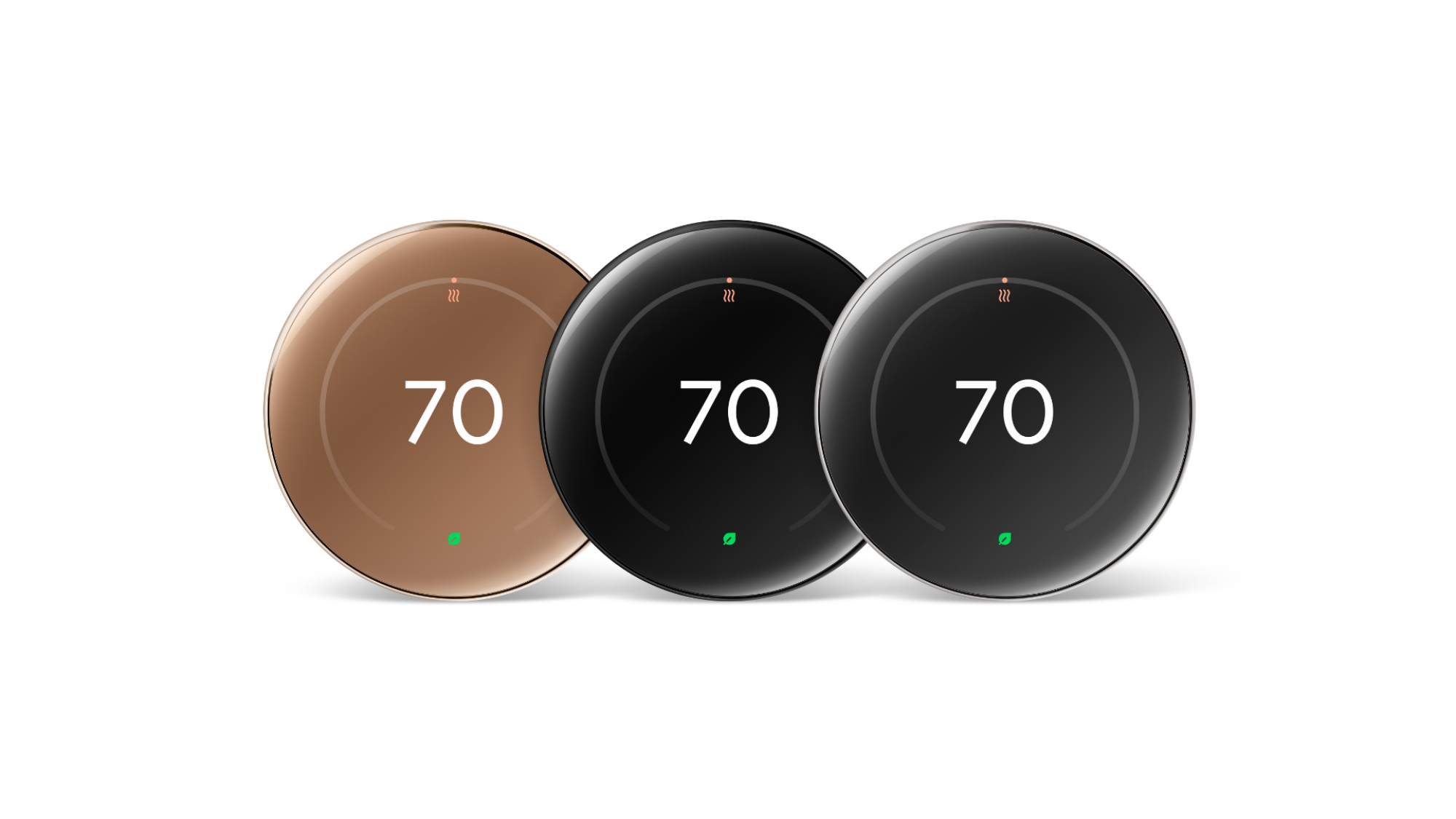 The Nest Learning Thermostat in 3 colors